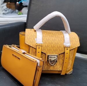 Michael Kors Manhattan Purse and Matching Wallet
